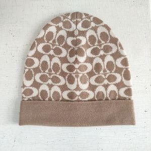 Coach Signature Merino Wool Beanie/Toque Hat